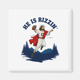 He Is Rizzin Allen Playing Footll Game Day Sports  Magnet
