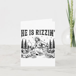 He is rizzin funny jesus pickleball christian card