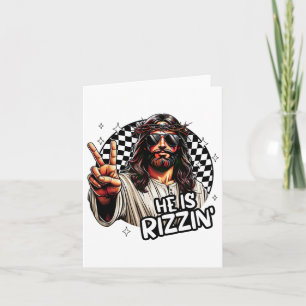He Is Rizzin' Jesus Christian Happy Easter Hunt Eg Card