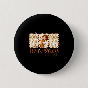 He is rizzin jesus for kids girls boys women youth 6 cm round badge