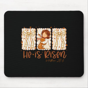 He is rizzin jesus for kids girls boys women youth mouse mat