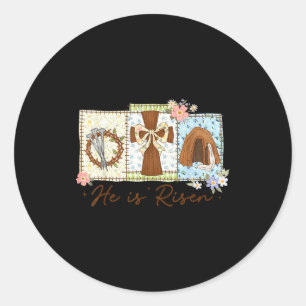 He is rizzin jesus funny for kids boy women youth classic round sticker