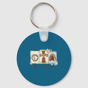 He Is Rizzin Jesus Funny For Kids Boy Women Youth Key Ring