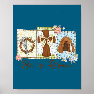 He Is Rizzin Jesus Funny For Kids Boy Women Youth Poster