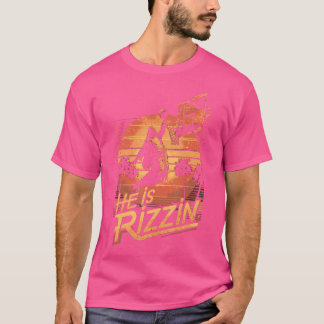 He Is Rizzin Jesus Playing Basketball Funny Christ T-Shirt