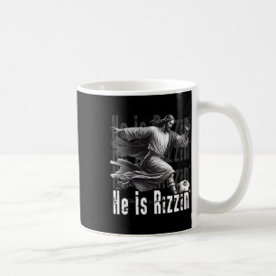 He Is Rizzin Jesus Playing Soccer Funny Sport Chri Coffee Mug