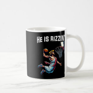 He Is Rizzin Jesus Sketll Easter For Kids Men Wome Coffee Mug