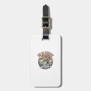 He Is Rizzin Vintage Basketball Religious Shirt De Luggage Tag