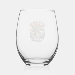 He Is Rizzin Vintage Basketball Religious Shirt De Stemless Wine Glass