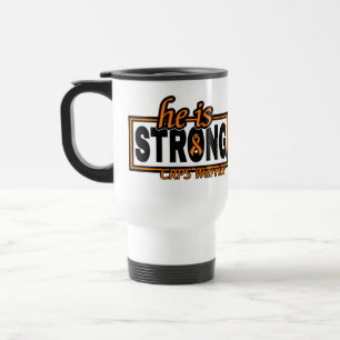 HE IS STRONG...CRPS TRAVEL MUG