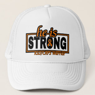 HE IS STRONG...RSD/CRPS TRUCKER HAT