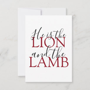 He is the Lion and the Lamb Sympathy Card