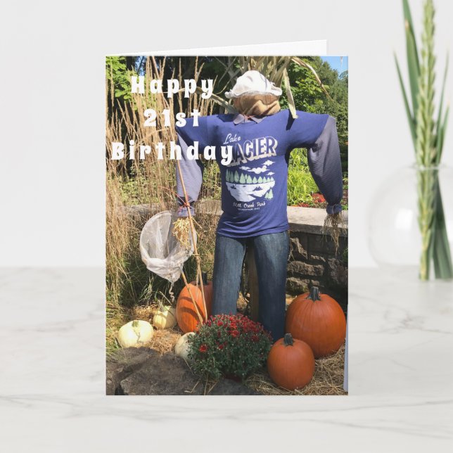 HE ISN'T SCARY-YOUR AGE IS ***21st BIRTHDAY*** Card (Front)