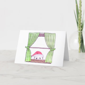He knows... Blank Christmas Card