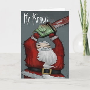 He Knows Holiday Card