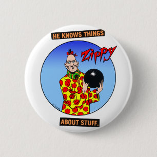 He knows things... 6 cm round badge