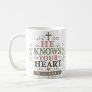 He Knows Your Heart Intimate Morning Devotional Coffee Mug