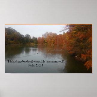 He Leads me Beside Stil Waters Poster