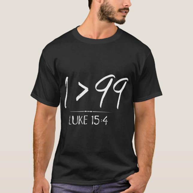 He Left The 99 To Rescue Me Christian  Luke Sheep  T-Shirt (Front)