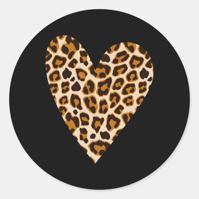 He Leopard Pattern Top Classic Round Sticker (Front)