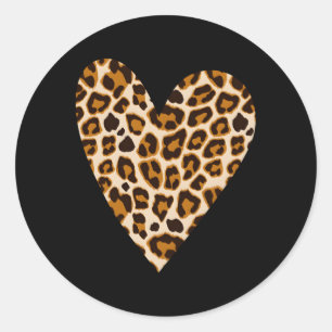 He Leopard Pattern Top Classic Round Sticker