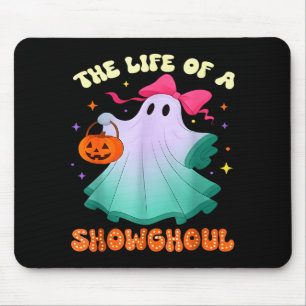 He Life Of A Showghoul Retro Halloween Show Ghosts Mouse Mat