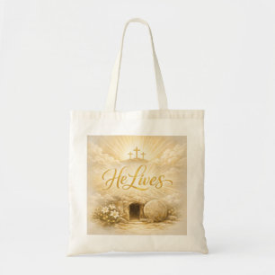 He Lives Easter Tote - Christian Easter Gift 2026 Bag