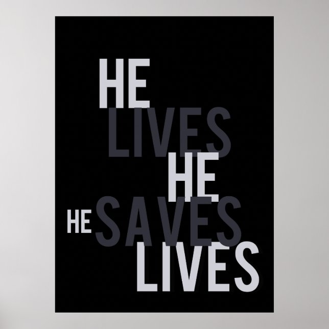 He Lives. He Saves. Poster (Front)