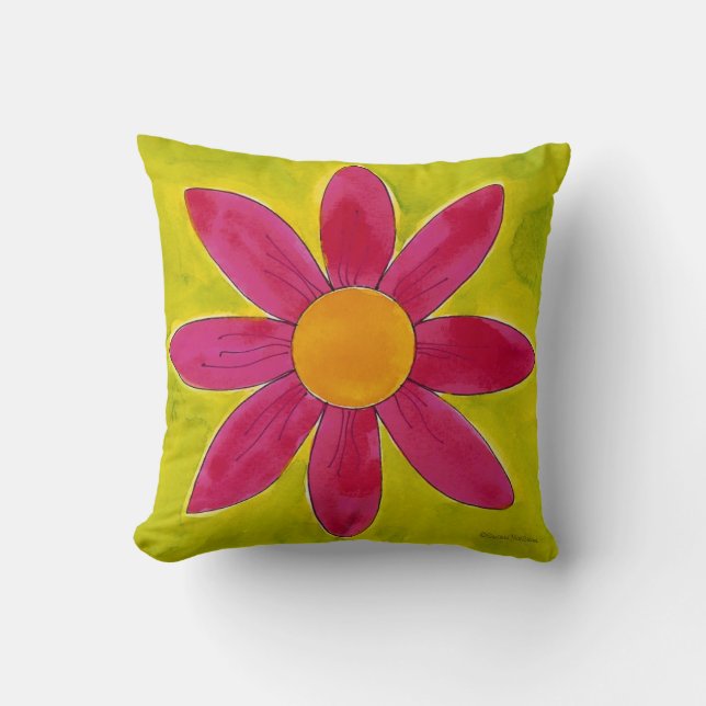 He Loves Me Daisy - Pillow (Front)