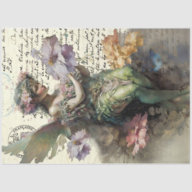 He loves me, he loves me not.  tissue paper (Front)