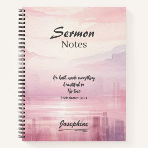 He Made Everything Beautiful Watercolor Sunset Notebook