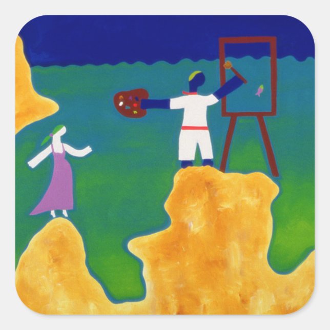 He Made Her Wait Some Time 2000 Square Sticker (Front)