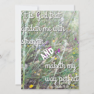 He Maketh My Way Perfect - Scripture Art Card
