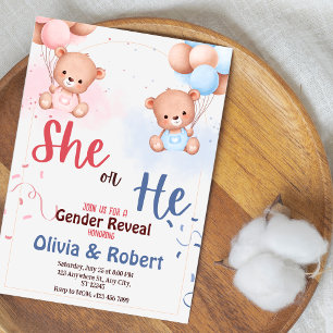 He or She? A Breathtaking Watercolor Gender Reveal Invitation