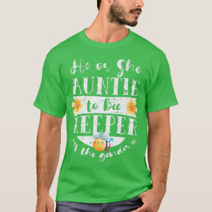 He Or She Auntie To Bee Keeper Of The Gender Revea T-Shirt