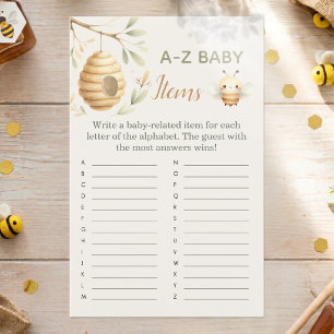 He or She Baby Bee A to Z Baby Items Game