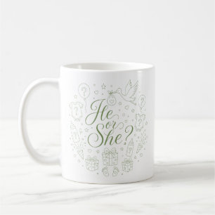 He or She Baby Shower Gender Reveal Coffee Mug