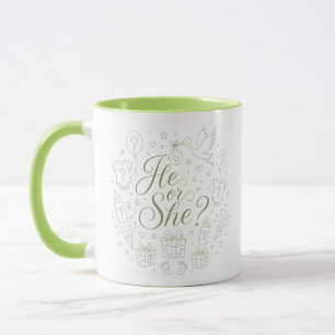 He or She Baby Shower Gender Reveal Mug