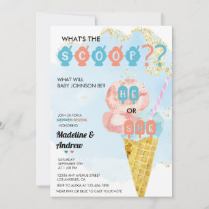  He Or She   Boy Or Girl   Gender Reveal Invitation