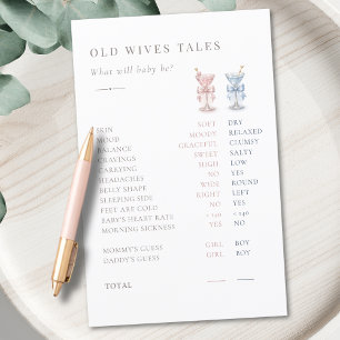 He or She Gender Reveal Activity Old Wives Tales