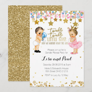 He or She Gender Reveal invitation