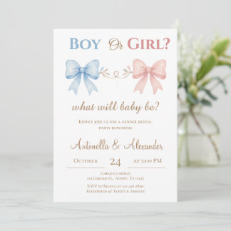 He or She Gender Reveal with a Clothesline Invitation