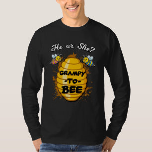 He Or She Grampy To Bee Gender Baby Reveal Announc T-Shirt