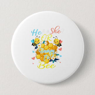He Or She Grampy To Bee Gender Reveal Funny 7.5 Cm Round Badge