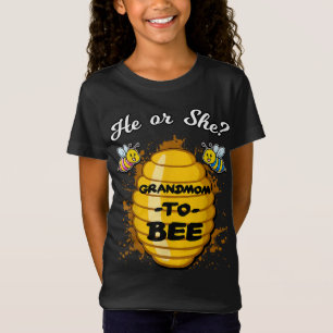 He Or She Grandmom To Bee Gender Baby Reveal Annou T-Shirt