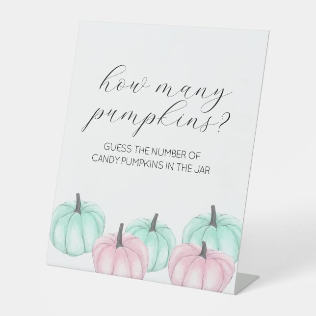 He or She Little Pumpkin Gender Reveal Game Sign (Front)