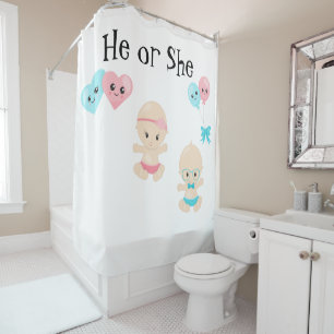 He or She  Shower Curtain