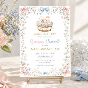 He or She Silly Goose Gender Reveal Invitation
