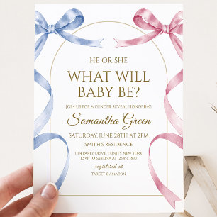 He or She What Will Baby Be Baby Shower Invitation