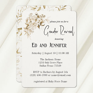 He or She What Will Baby Be    Gender Reveal Invitation